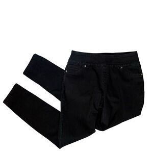 UP! JEGGINGS BLACK DENIM JEANS LEGGINGS SKINNY PULL ON STRETCH SIZE 6